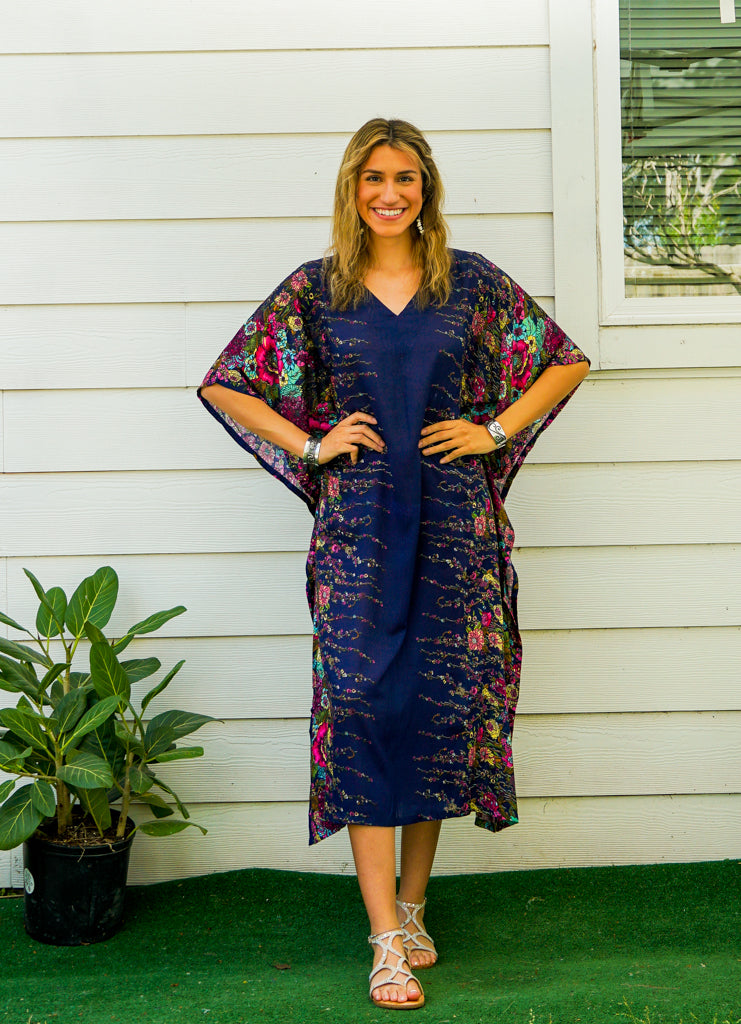 Blue Florals Kaftan