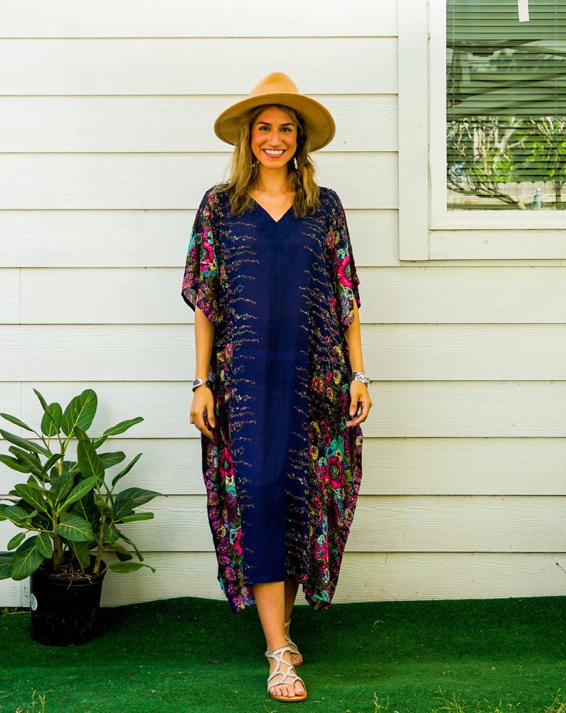 Blue Florals Kaftan