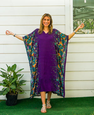 Purple Florals Kaftan