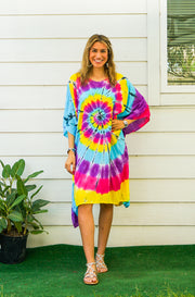 Rainbow Hand Dyed Kaftan