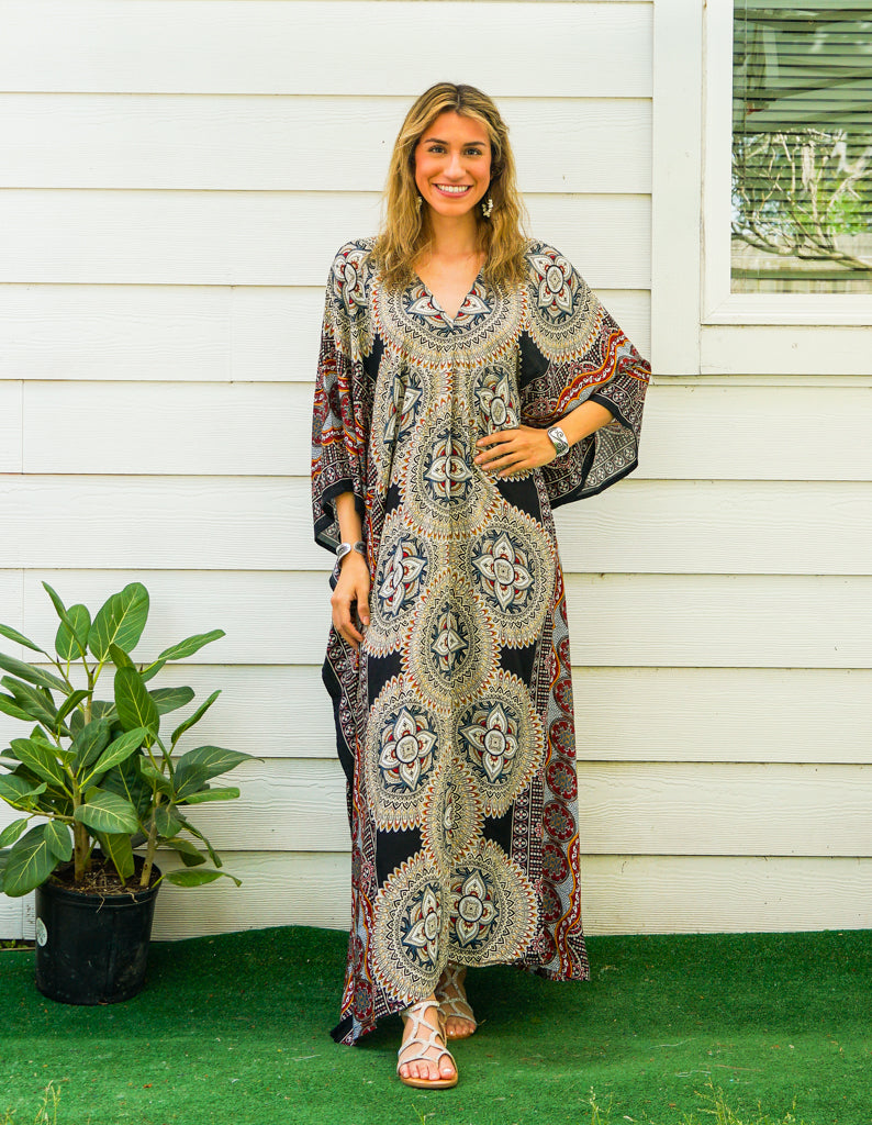 Black Lotus Boho Kaftan