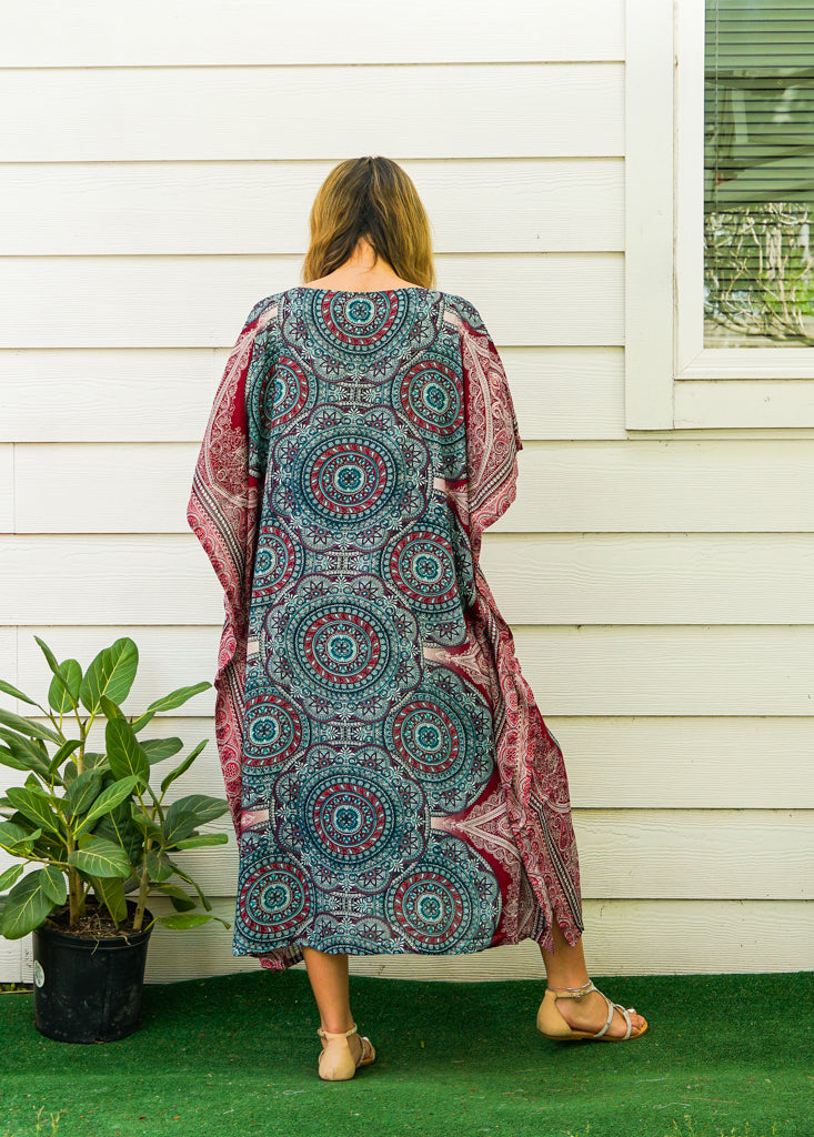 Red Mandala Kaftan