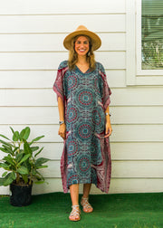 Red Mandala Kaftan