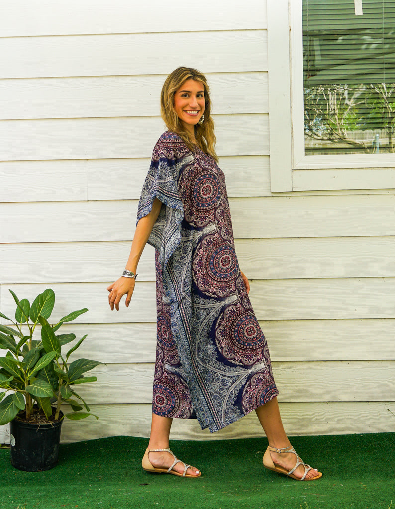 Blue Mandala Kaftan