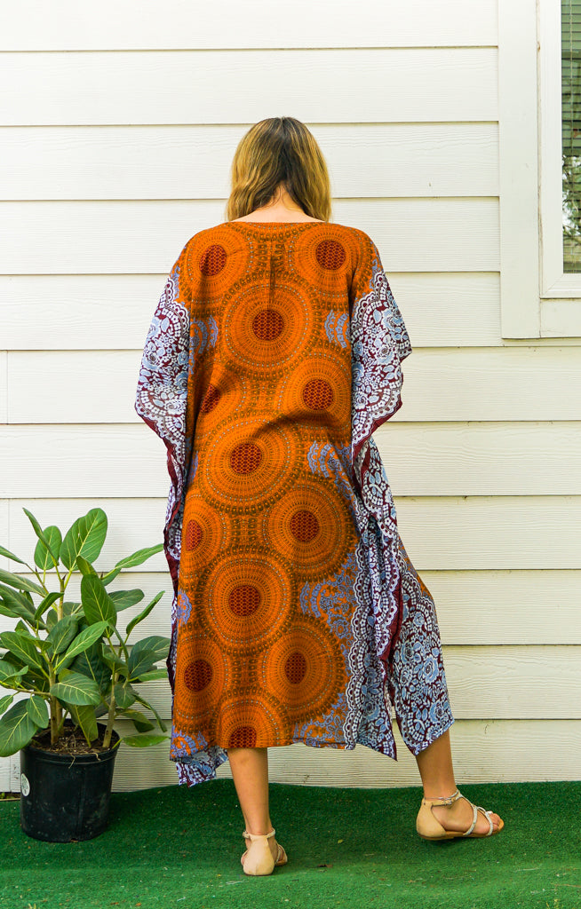 Brown Mandala Kaftan