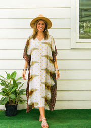 White Peacock Boho Kaftan