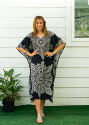 Black Butterfly Mandala Kaftan