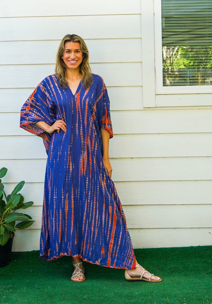 S9194- Shibori Tie Dye Kaftan