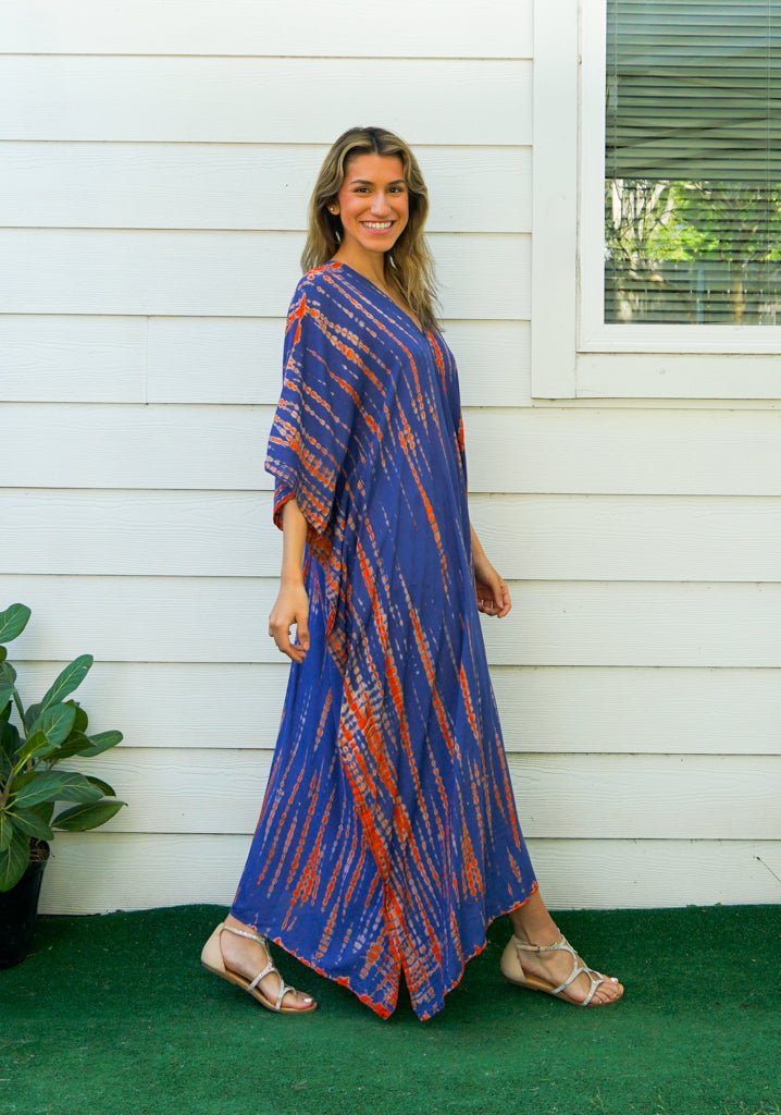 S9194- Shibori Tie Dye Kaftan