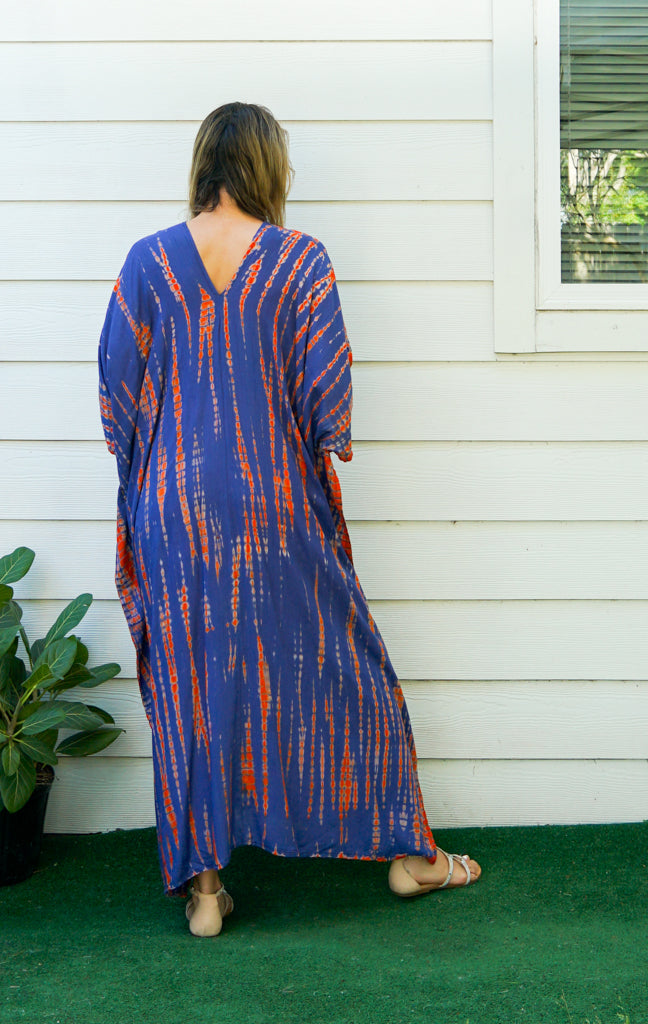 S9194- Shibori Tie Dye Kaftan