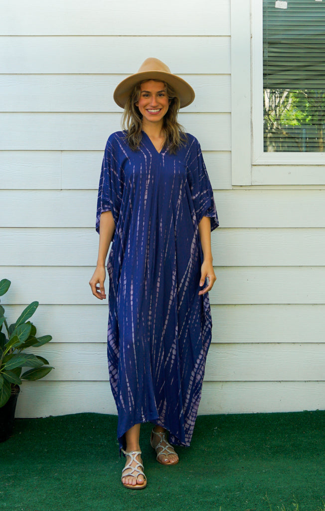 S9203- Shibori Tie Dye Kaftan