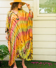 Sunburst Spiral Tie-Dye Kaftan