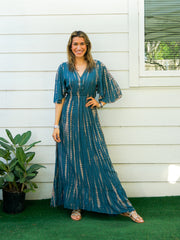 S9453- Shibori Tie Dye Tiered Dress