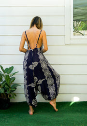 Midnight Butterfly Mandala Hippie Boho Jumpsuit