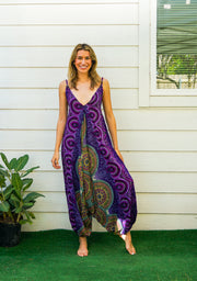 Enchanted Plum Boho Hippie Jumpsuit