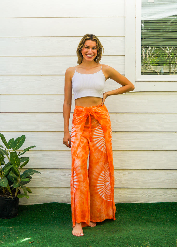 P9899- Hand Dyed Palazzo Wrap Pants