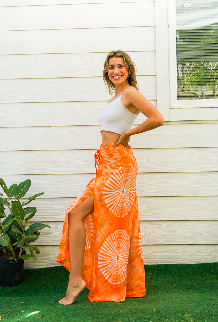 P9899- Hand Dyed Palazzo Wrap Pants