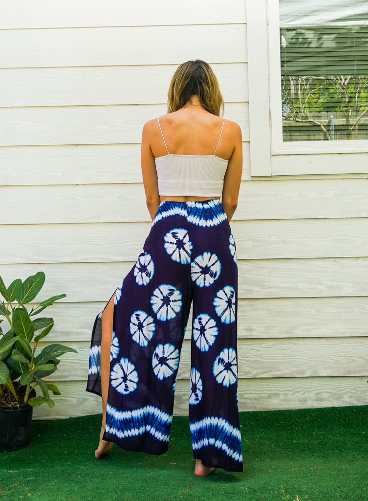 P9984- Hand Dyed Palazzo Wrap Pants