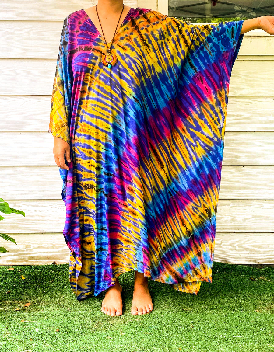 K190- Hand Dyed Kaftan Dress