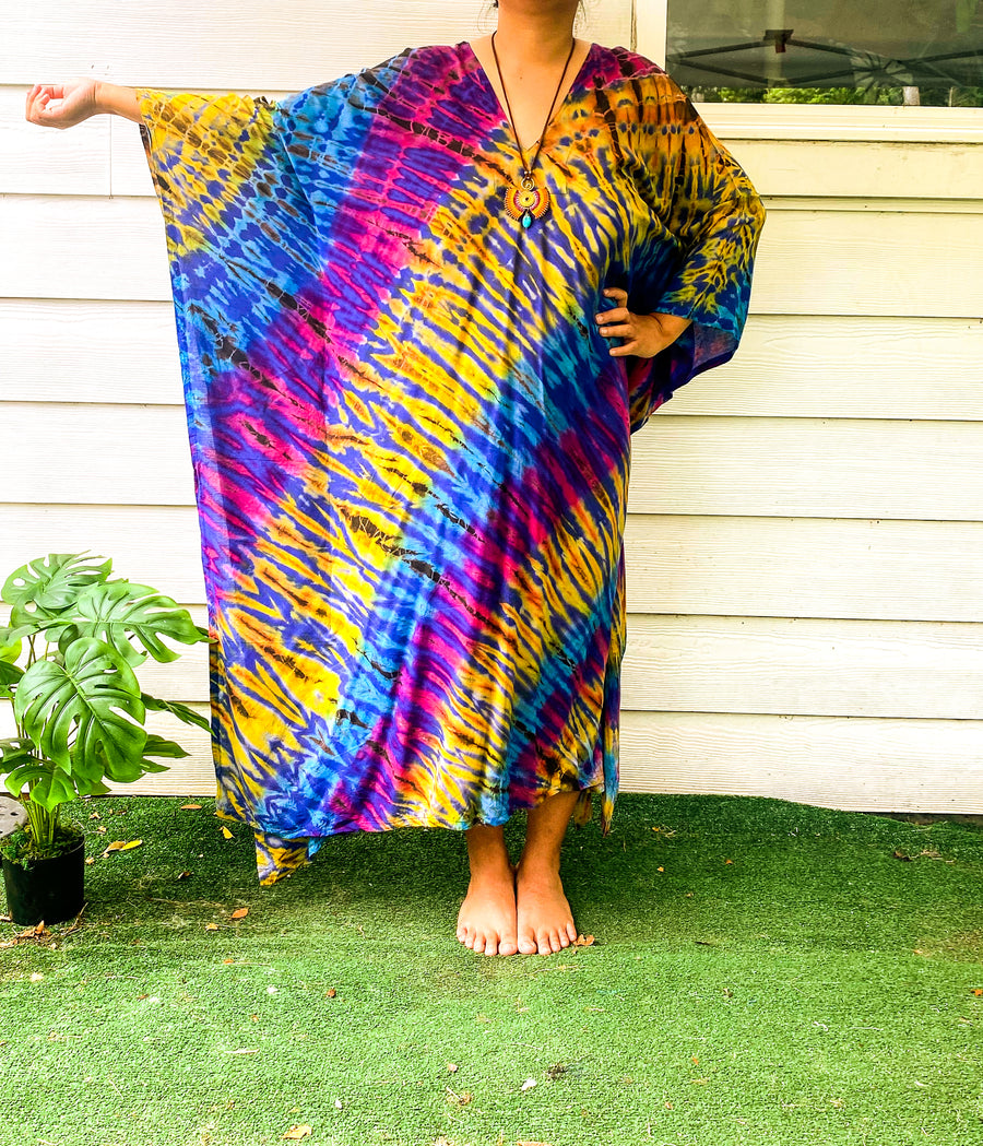 K190- Hand Dyed Kaftan Dress