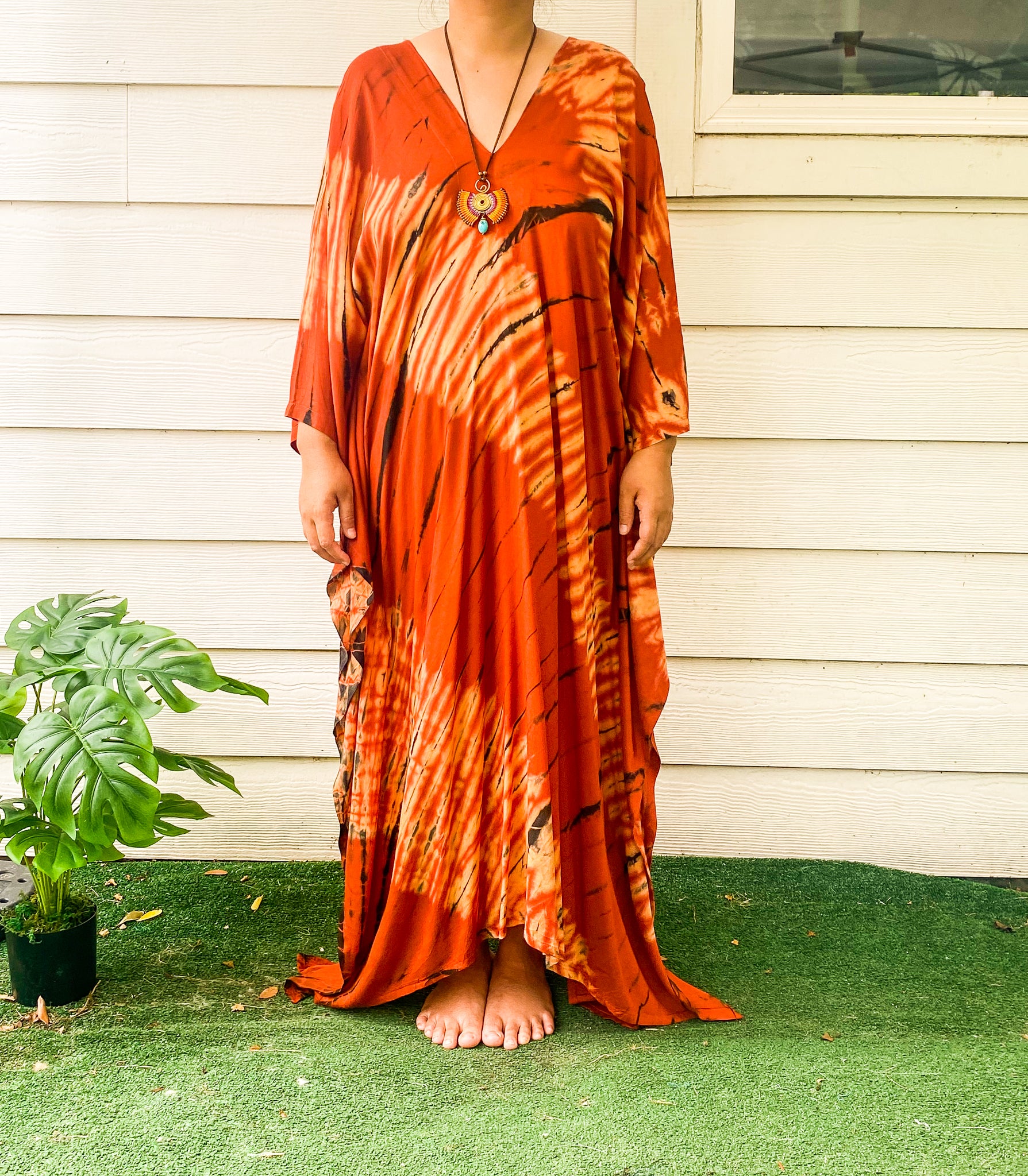 K199- Hand Dyed Kaftan Dress