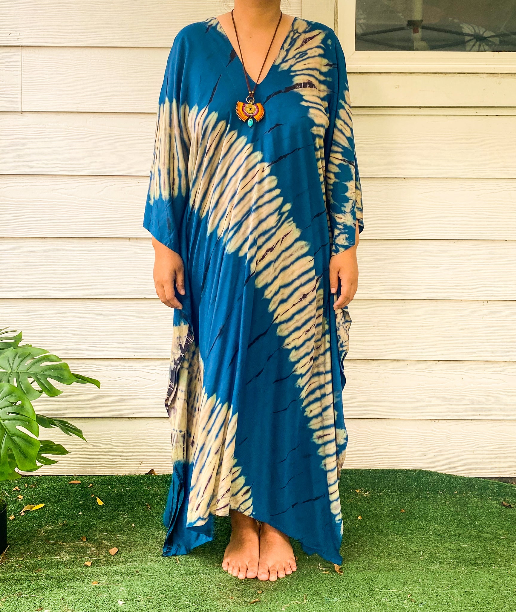 K243- Hand Dyed Kaftan Dress