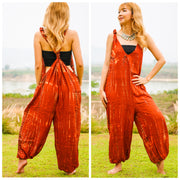 K0978- Hand Dyed  Hippie Racerback Jumpsuit Romper