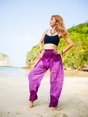 Pink Fuchsia Mandala Harem Pants