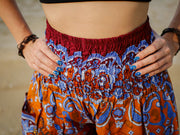 Brown Paisley Mandala Harem Pants