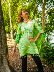 Blissful Summer Hand Dyed Tunic Kaftan Blouse Oversize Top