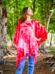 T0645- Hand Dyed Tunic Boho Kaftan Blouse Hippie Oversize Tops