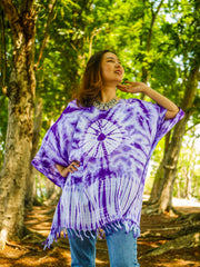 T0002- Hand Dyed Tunic Boho Kaftan Blouse Hippie Oversize Tops