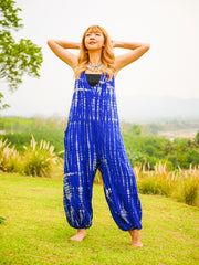 K0886- Hand Dyed  Hippie Racerback Jumpsuit Romper