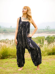 K0905- Hand Dyed  Hippie Racerback Jumpsuit Romper