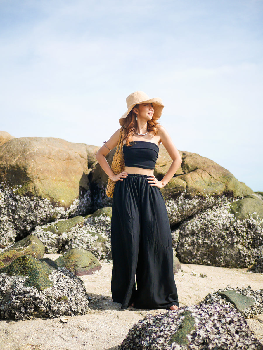 Black Wide Leg Palazzo Pants