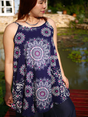 Midnight Mandala Boho Tank Top