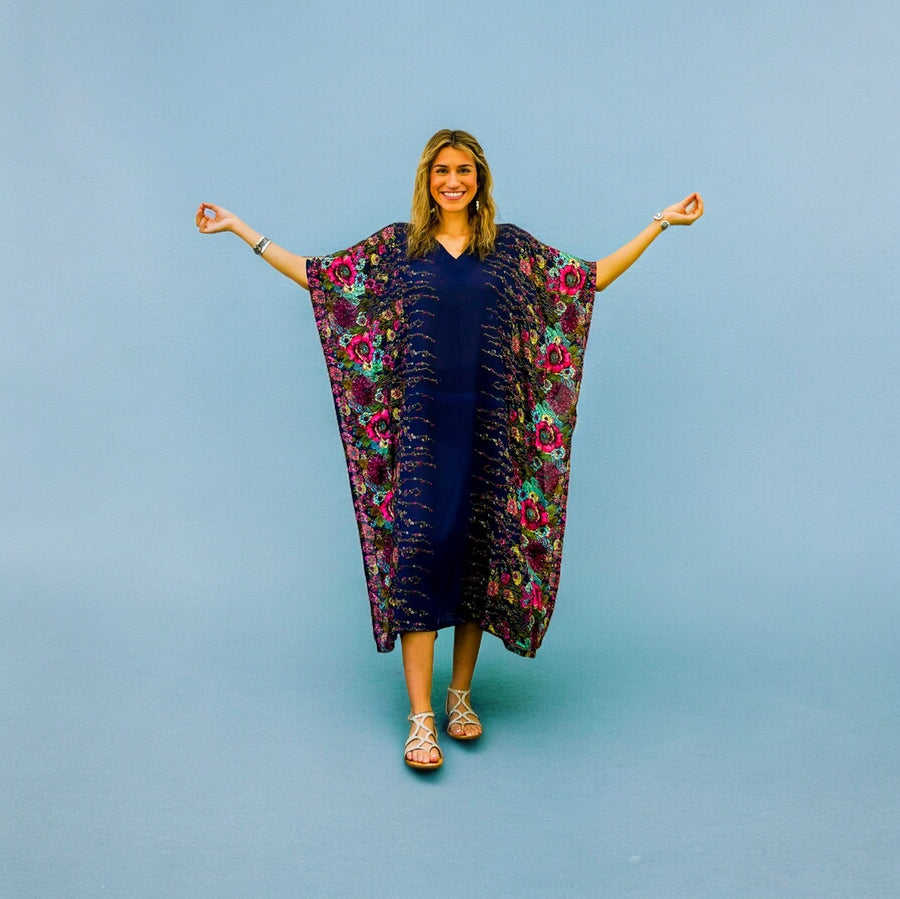 Blue Florals Kaftan