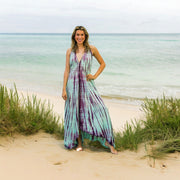 Mint Plum Breeze Tie Dye Maxi Dress