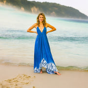 Indigo Wave Hand-Dyed Maxi Dress