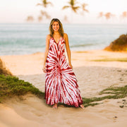 D10- Shibori Hand Dyed Goddess Boho Maxi Dress