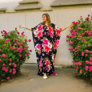 Pink Hibiscus Kaftan