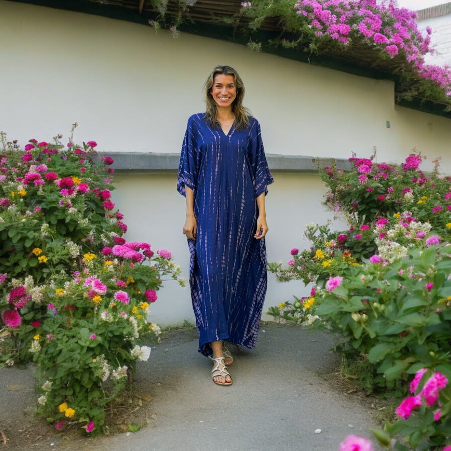 S9203- Shibori Tie Dye Kaftan