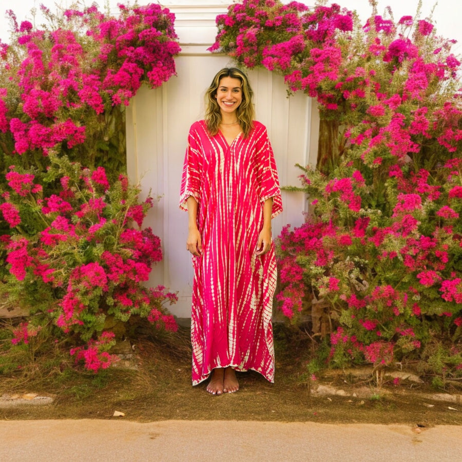 S3565- Shibori Tie Dye Kaftan