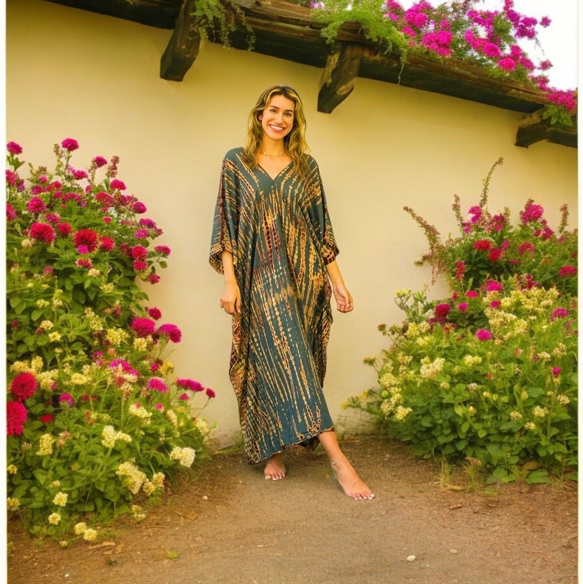 S3582- Shibori Tie Dye Kaftan