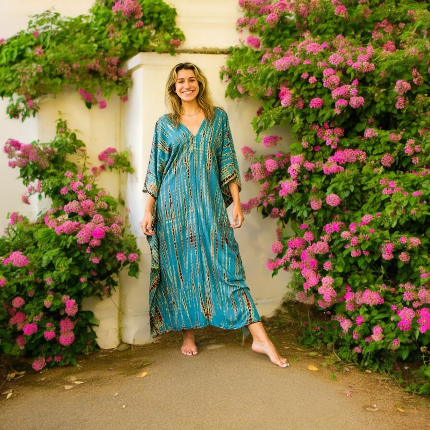 S4135- Shibori Tie Dye Kaftan