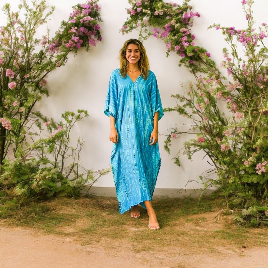 S4106- Shibori Tie Dye Kaftan