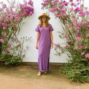 Purple Double Gauze Cotton Dress