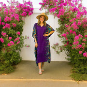 Purple Floral Boho Kaftan