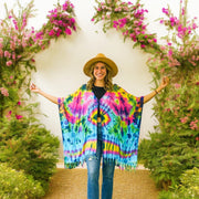 C3156- Hand Dyed Hippie Cardigan Cover Up