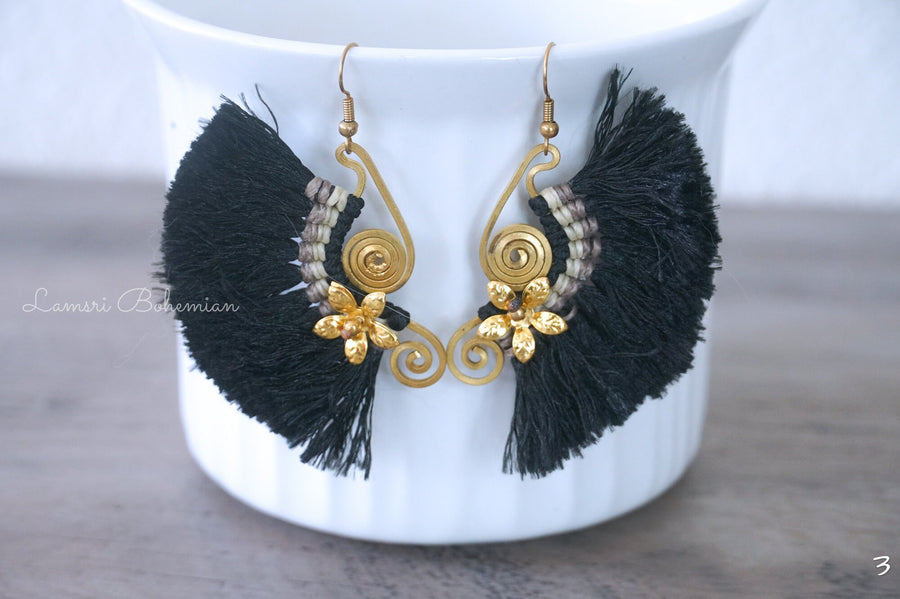 Midnight Whispers Bohemian Tassel Earrings